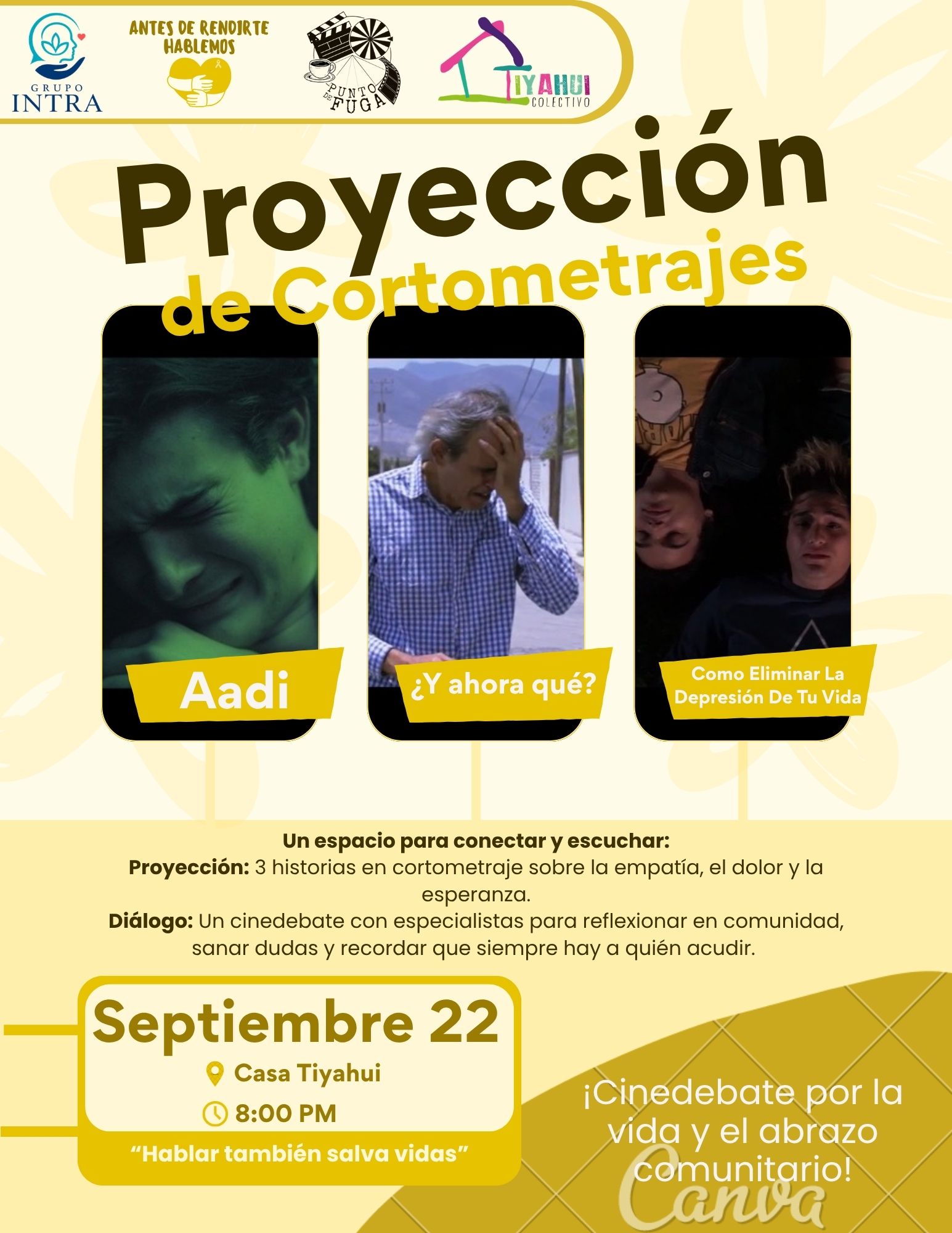 Proyección de cortometrajes